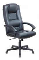 Кресло руководителя T-9906N Кожа, Пластик, Черный (кожа)/Черный (пластик)