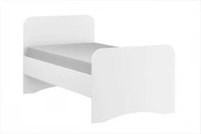 Кровать Смарти-2 ЛДСП, 800х2000 мм, универсальный, 850, ЛДСП, Белый (ЛДСП), Белый, 800х2000 мм, универсальный, 850